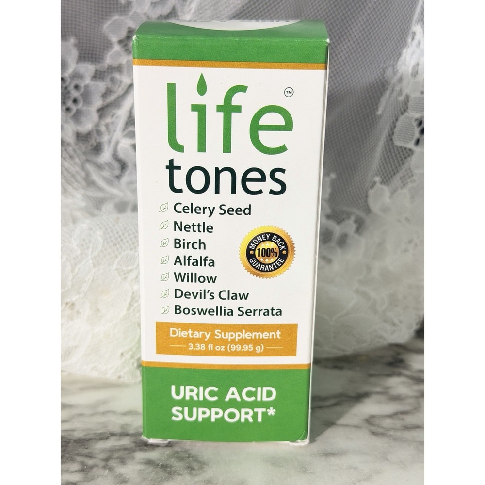 URIC ACID Liquid Herbal Cleanse Detox Joint Comfort 3.38 Fl Oz LIFETONES (3288)